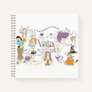 Ayurveda Vata Dosha Notebook with orange back