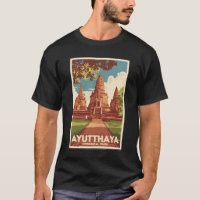 Ayutthaya Historical Park Illustration Travel Art