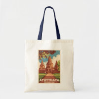 Ayutthaya Historical Park Illustration Travel Art