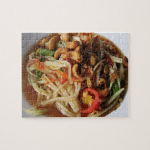 Ayutthaya Spicy Papaya Salad [Som Tam] with Cashew Jigsaw Puzzle