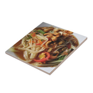 Ayutthaya Spicy Papaya Salad [Som Tam] with Cashew Tile