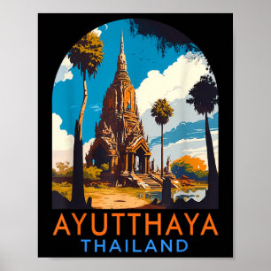 Ayutthaya Travel Trip Summer Vacation Ayutthaya Th Poster