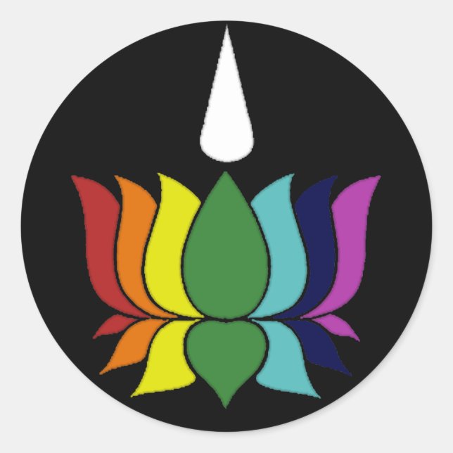 Ayyavazshi Lotus Classic Round Sticker (Front)