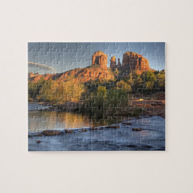 AZ, Arizona, Sedona, Crescent Moon Recreation 3 Jigsaw Puzzle (Horizontal)