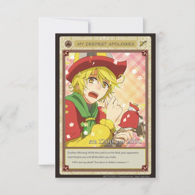 AZ card - My Deepest Apologies (Front)