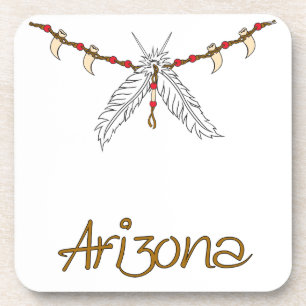 AZ Feather Necklace Coaster