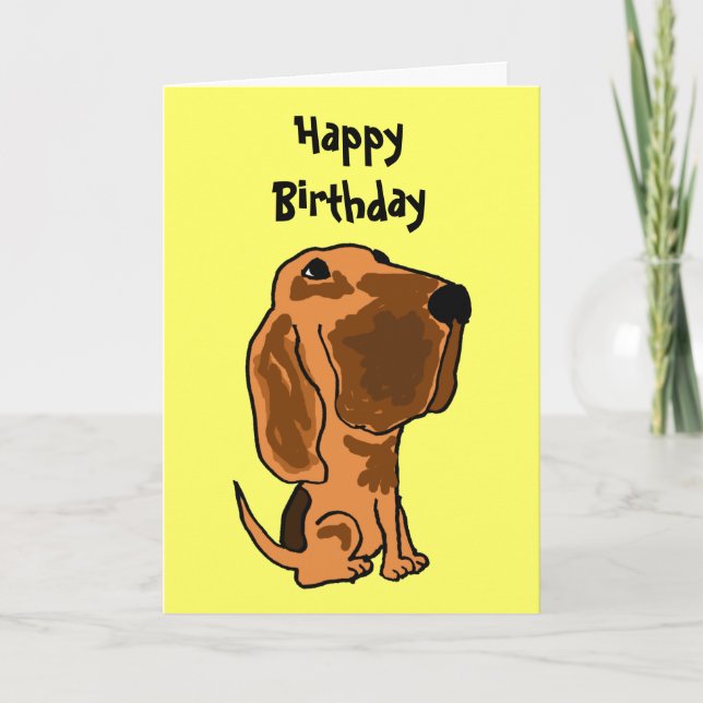 AZ- Funny Bloodhound Birthday Card (Front)