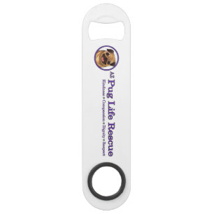 AZ Pug Life stainless steel speed bottle opener