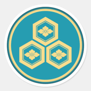Azai Clan Kamon Classic Round Sticker