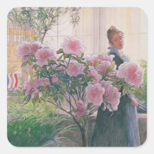 Azalea, 1906 (w/c on paper) square sticker