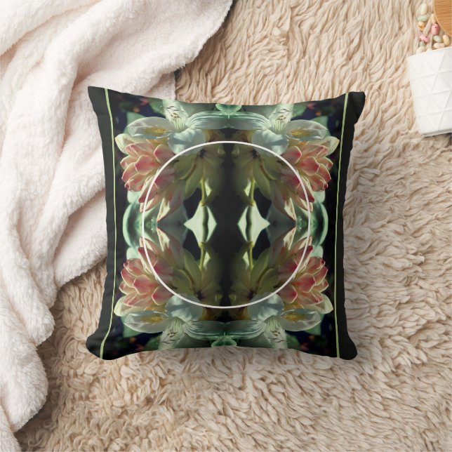 Azalea Flower Blossoms Frame Create Your Own Photo Cushion (Blanket)