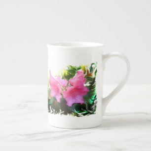 Azalea flower bone china mug