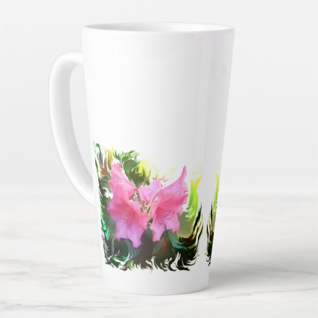 Azalea flower latte mug (Left Angle)
