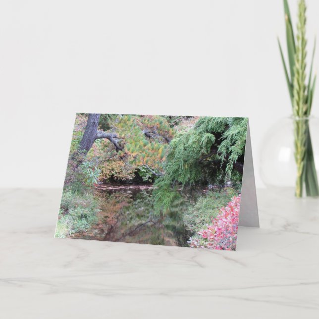 Azalea Garden Reflections Birthday Card (Front)