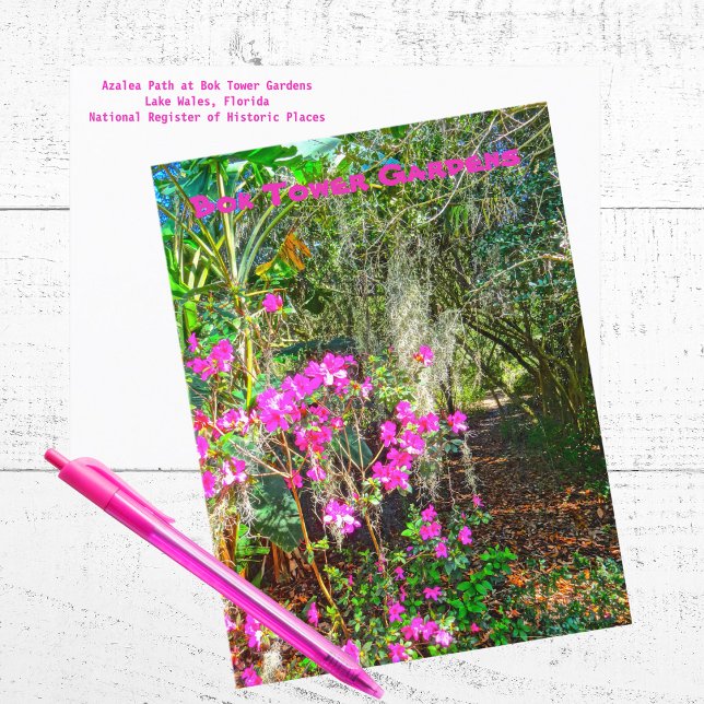 Azalea Path Bok Tower Gardens Lake Wales Florida Postcard (Creator Uploaded)