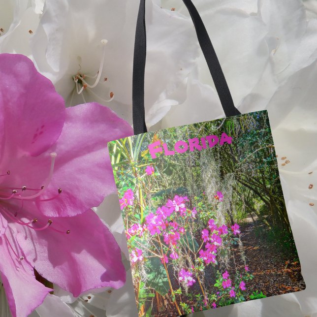 Azalea Path Bok Tower Gardens Lake Wales Florida Tote Bag (Creator Uploaded)