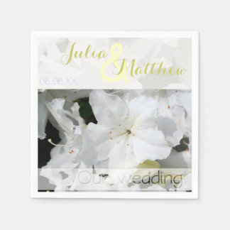 Azalea - Personlizable Wedding Paper Napkins