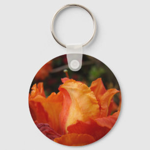 Azaleas KEYCHAIN Orange Azalea Flowers KEYCHAINS