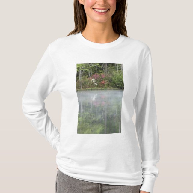 Azaleas relfecting in a pond during early T-Shirt (Front)