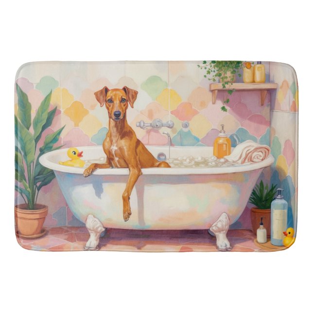 Azawakh Bath Time Modern Bathroom Decor Mat (Front)