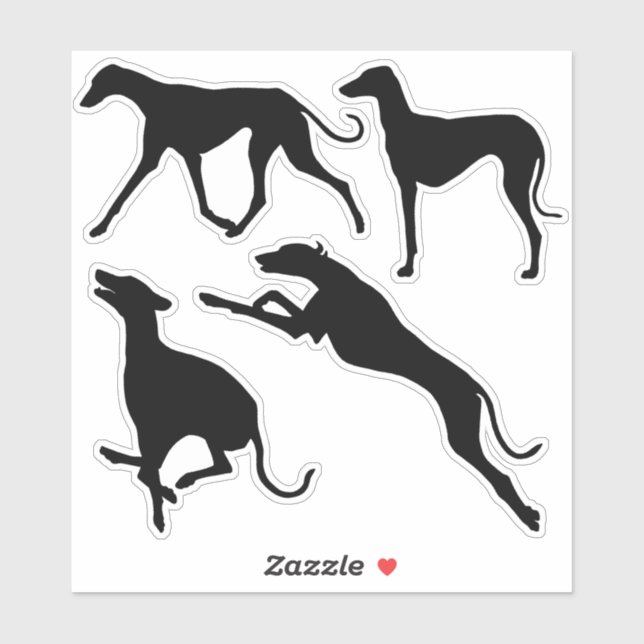 Azawakh breed silhouette sticker (Sheet)