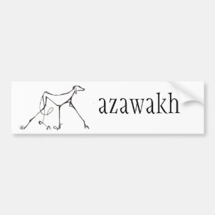 Azawakh Bumper Sticker Design by David Moore