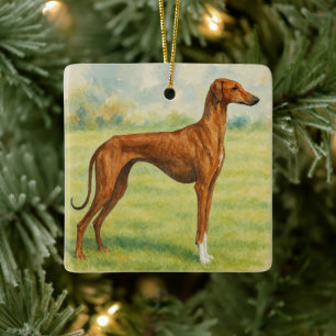Azawakh Ceramic Ornament