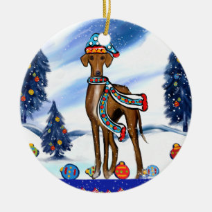 AZAWAKH CERAMIC TREE DECORATION