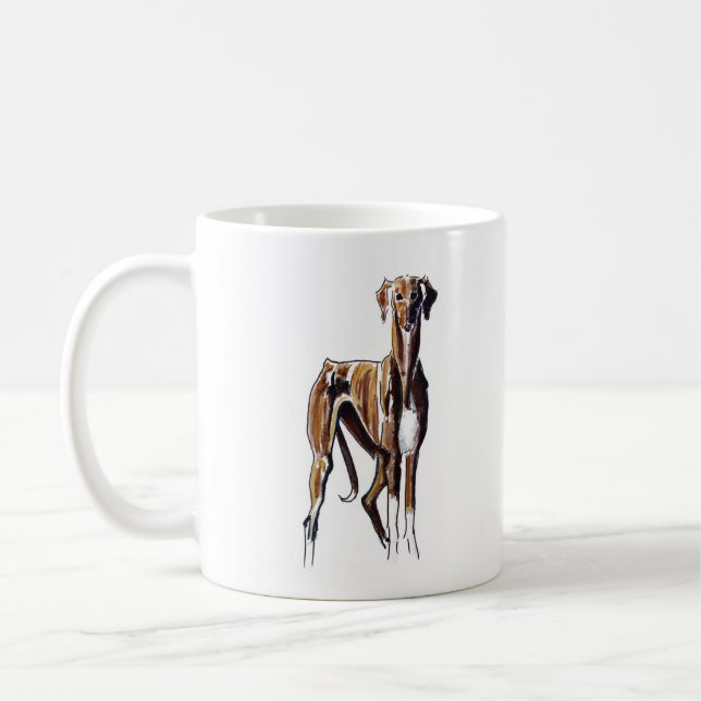 Azawakh Sighthound Watercolor Mug (Left)