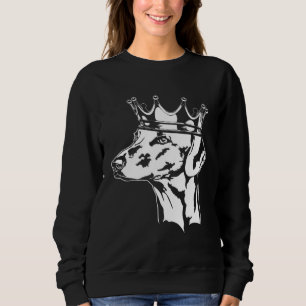 Azawakh with crown dog greyhound mom sweatshirt