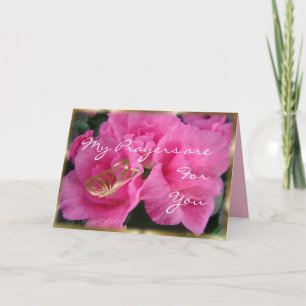Azeleas & Gold Bfly-customise any occasion Card