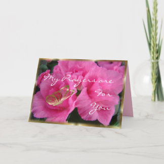 Azeleas & Gold Bfly-customise any occasion Card