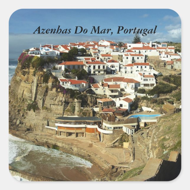 Azenhas Do Mar, Portugal, Square Sticker (Front)