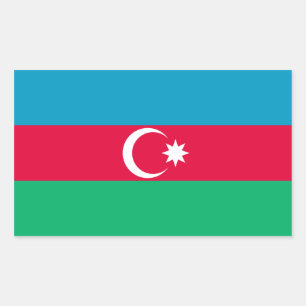Azerbaijan/Azerbaijani Flag Rectangular Sticker