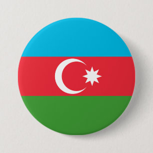 Azerbaijan Flag 7.5 Cm Round Badge