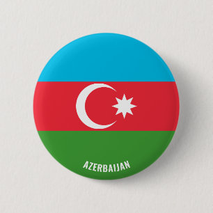 Azerbaijan Flag Charming Patriotic 6 Cm Round Badge