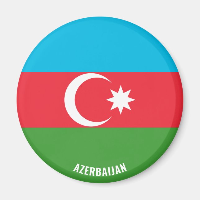 Azerbaijan Flag Charming Patriotic Magnet (Front)