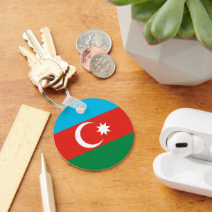 Azerbaijan flag key ring