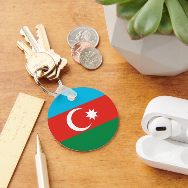Azerbaijan flag key ring (Desk)