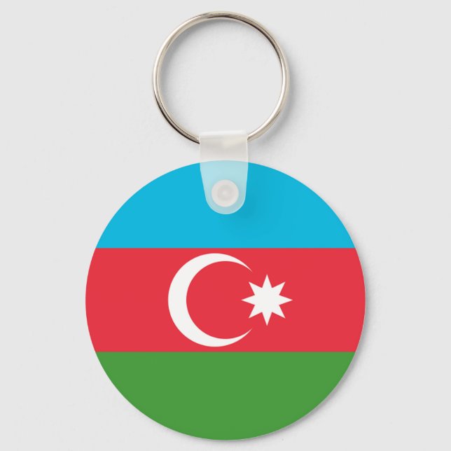 Azerbaijan Flag Key Ring (Front)