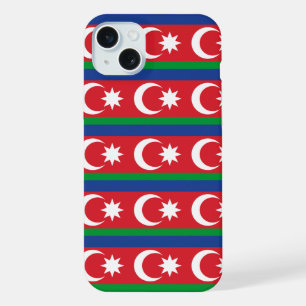 Azerbaijan flag pattern iPhone 15 plus case