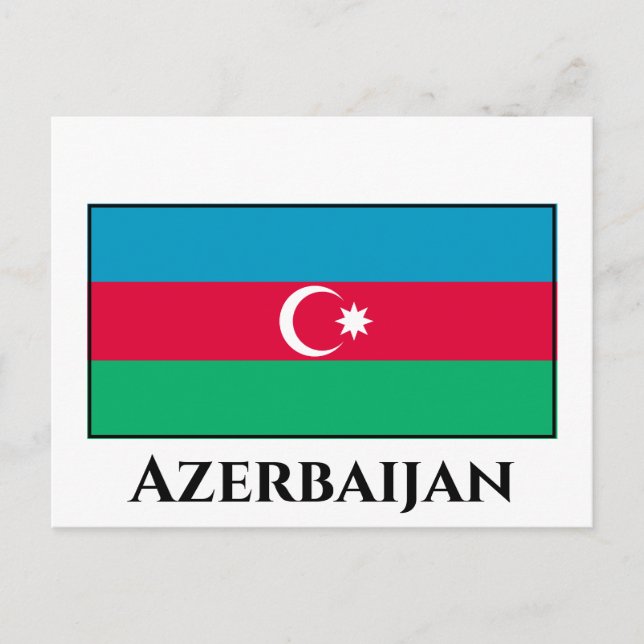 Azerbaijan Flag Postcard (Front)