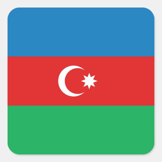 Azerbaijan Flag Sticker (Front)
