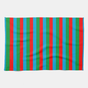 Azerbaijan flag stripes country symbol pattern red tea towel