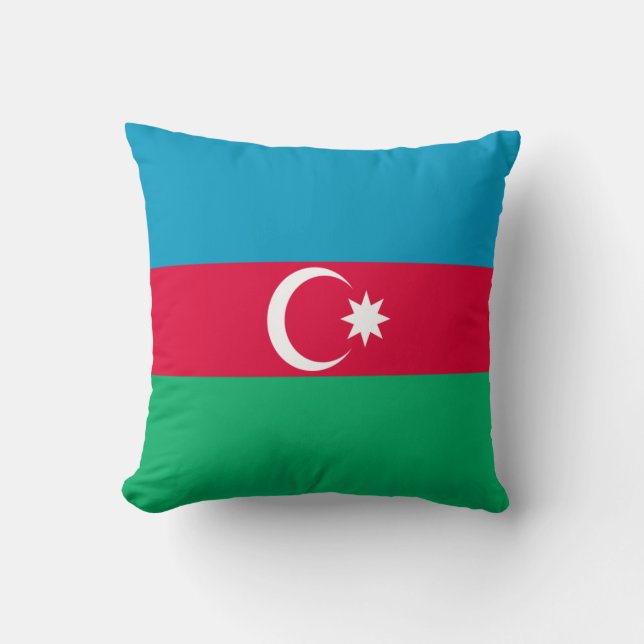 Azerbaijan Flag Throw Pillow (Front)