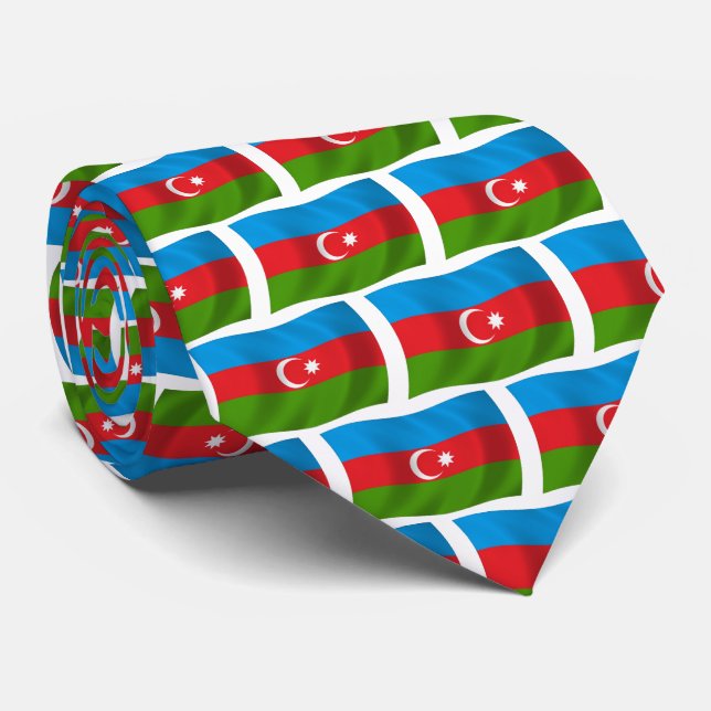 Azerbaijan Flag Tie (Rolled)