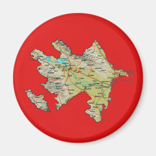 Azerbaijan Map Magnet