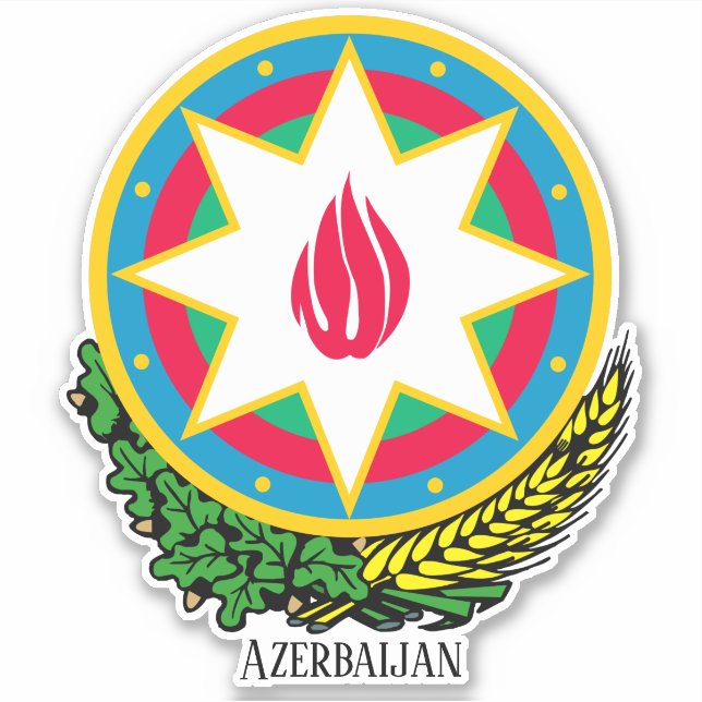 Azerbaijan National Coat Of Arms Patriotic (Front)