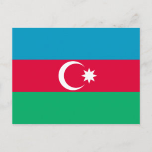 Azerbaijan National Flag Postcard