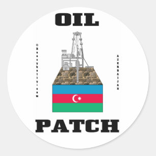 Azerbaijan Oil Patch,Oilfield Sticker,Oil,Gas,Oil Classic Round Sticker